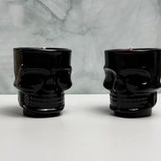 Schwarze Himbeere & Vanille – Duftkerze im Totenkopfglas