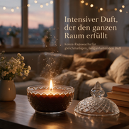 Winterwald – Hochwertiges 3er-Set Duftkerzen im runden Kristallglas mit Deckel