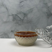 Marshmallow Brûlée – Hochwertige Duftkerze im runden Kristallglas mit Deckel