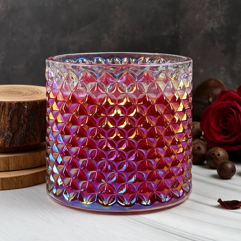 Oud & Velvet Rose – Hochwertige Duftkerze im Kristallglas mit Deckel